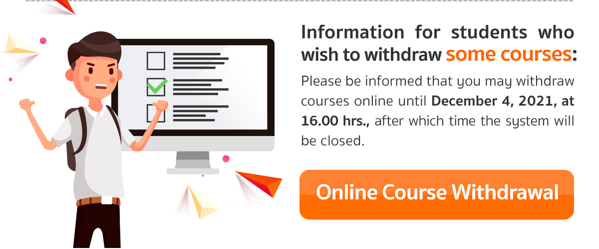 Online Course Withdrawal Semester 1 Academic Year 2021 